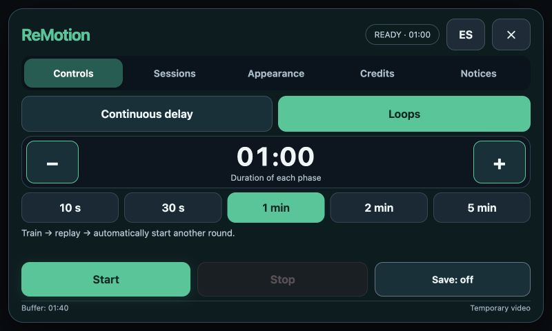 VideoLoopCam loop mode with duration for each phase
